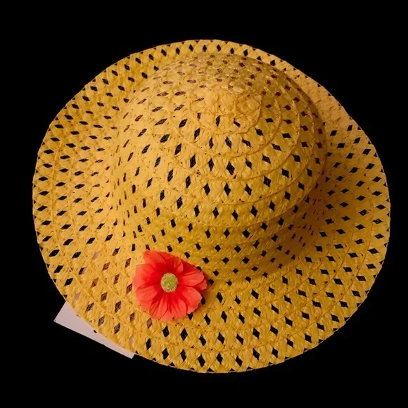 FLOPPY YELLOW SUN HAT FOR GIRL’S NWT - Picture 1 of 2